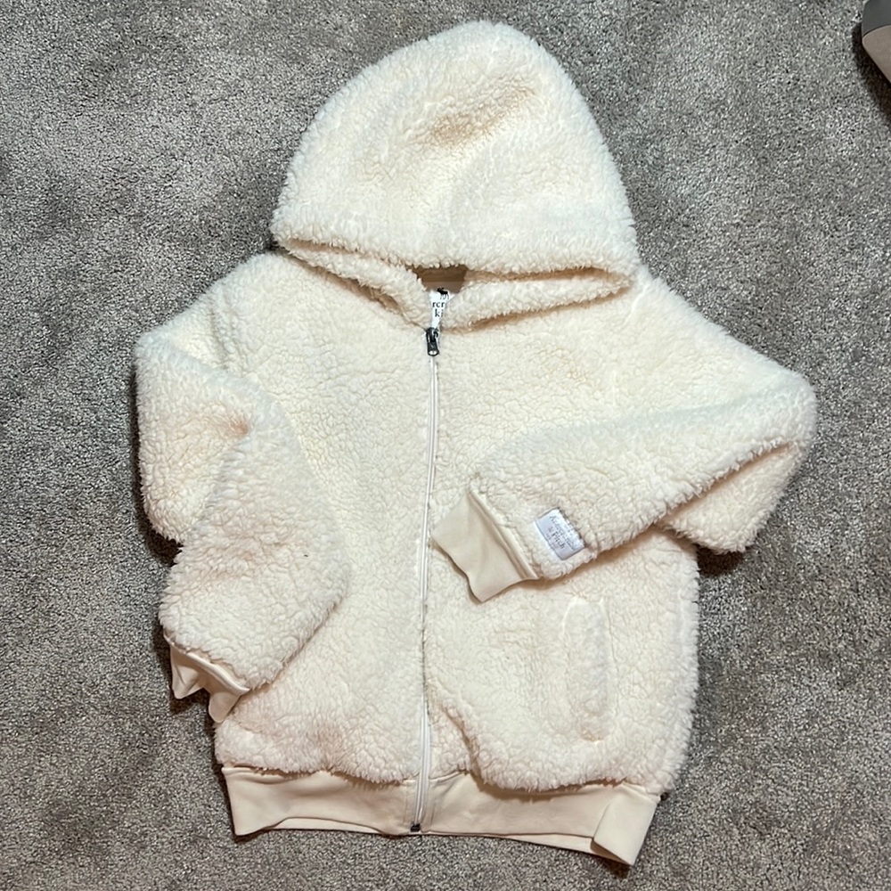 Abercrombie kids sz 11/12 girls full zip Sherpa hoodie